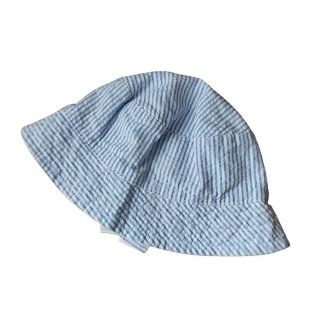 JANIE &‎ JACK Seersucker Striped infant Bucket Hat 3-6M